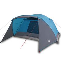 vidaXL Campingzelt mit Vorzelt 4 Personen Blau Wasserdicht