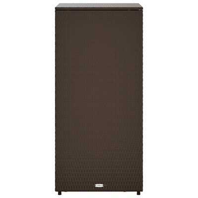 vidaXL Gartenschrank Braun 50x55x115 cm Poly Rattan