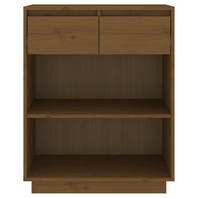 vidaXL Beistellschrank Honigbraun 60x34x75 cm Massivholz Kiefer