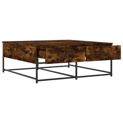 vidaXL Couchtisch Räuchereiche 100x99x40 cm Holzwerkstoff