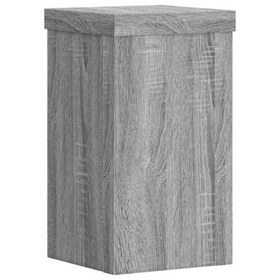 vidaXL Pflanzenständer 2 Stk. Grau Sonoma 10x10x18 cm Holzwerkstoff