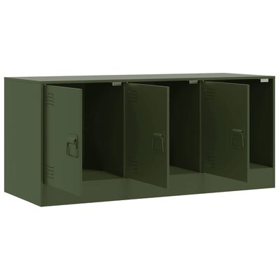 vidaXL TV-Schrank Olivgrün 99x39x44 cm Stahl