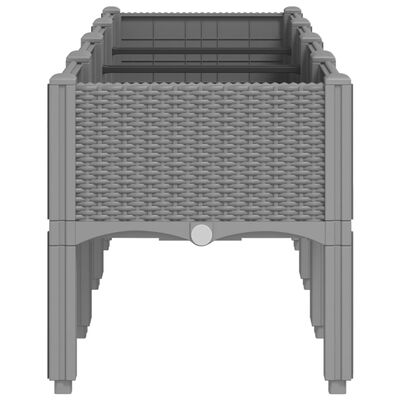 vidaXL Pflanzkasten mit Beinen Hellgrau 160x40x42 cm PP