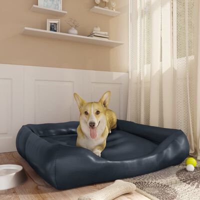 vidaXL Hundebett Dunkelblau 80x68x23 cm Kunstleder