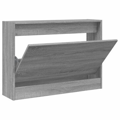 vidaXL Schuhschrank Grau Sonoma 80x21x57 cm Holzwerkstoff