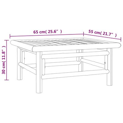 vidaXL 4-tlg. Garten-Lounge-Set mit Taupe Kissen Bambus