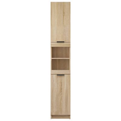 vidaXL Badschrank Sonoma-Eiche 32x34x188,5 cm Holzwerkstoff