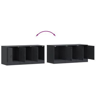 vidaXL TV-Schrank Anthrazit 99x39x44 cm Stahl