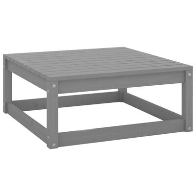 vidaXL 12-tlg. Garten-Lounge-Set mit Kissen Grau Massivholz Kiefer