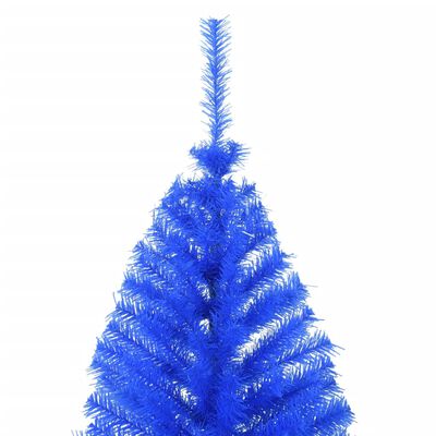 vidaXL Künstlicher Halb-Weihnachtsbaum mit Ständer Blau 240 cm PVC