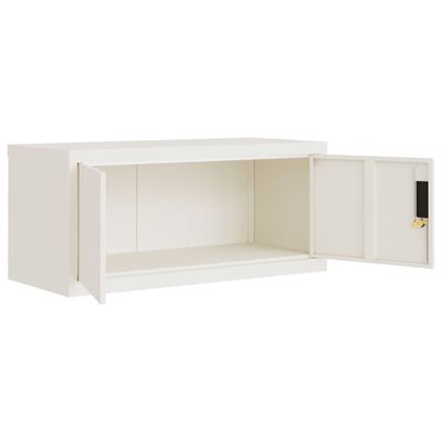 vidaXL Aktenschrank Weiß 90x40x145 cm Stahl