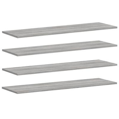 vidaXL Wandregale 4 Stk. Grau Sonoma 100x30x1,5 cm Holzwerkstoff