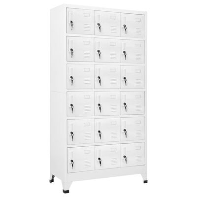 vidaXL Schließfachschrank mit 18 Fächern Metall 90x40x180 cm