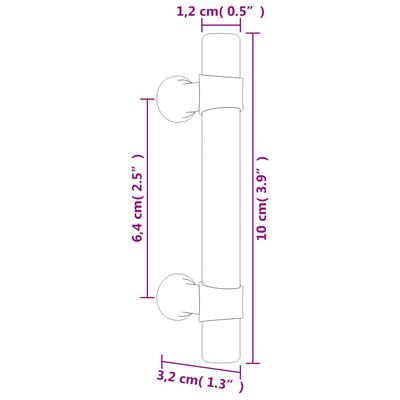 vidaXL Möbelgriffe 10 Stk. Bronzen 64 mm Edelstahl