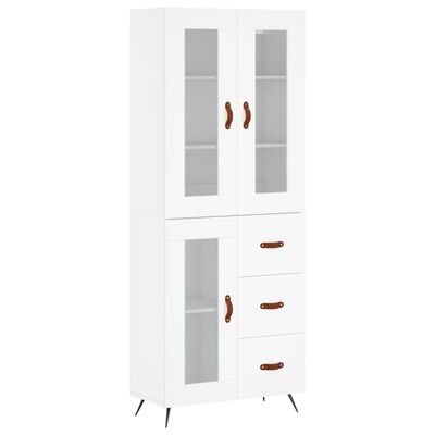 vidaXL Highboard Weiß 69,5x34x180 cm Holzwerkstoff