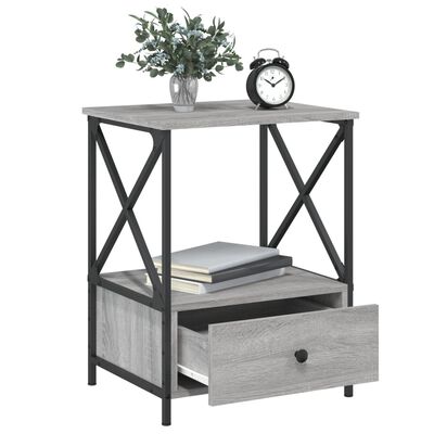 vidaXL Nachttische 2 Stk. Grau Sonoma 50x41x65 cm Holzwerkstoff