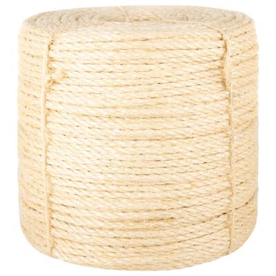 vidaXL Seil 100% Sisal 6 mm 50 m