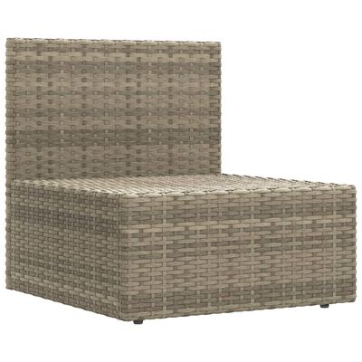 vidaXL 8-tlg. Garten-Lounge-Set mit Kissen Grau Poly Rattan