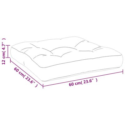 vidaXL Palettenkissen Königsblau 60x60x12 cm Stoff