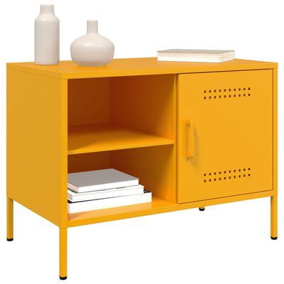 vidaXL TV-Schrank Senfgelb 68x39x50,5 cm Stahl