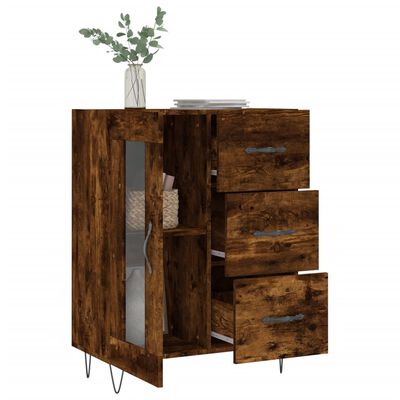 vidaXL Sideboard Räuchereiche 69,5x34x90 cm Holzwerkstoff