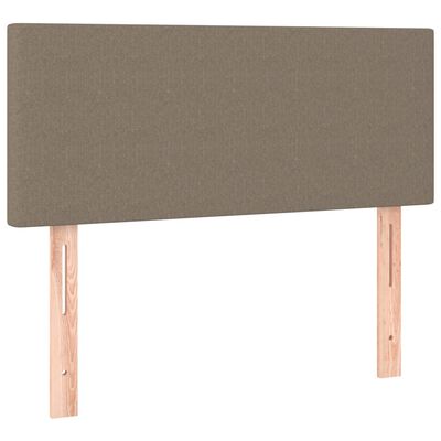 vidaXL Boxspringbett mit Matratze & LED Taupe 80x200 cm Stoff