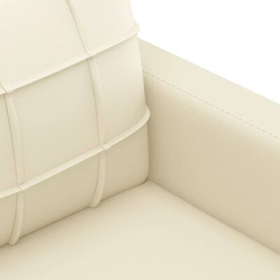 vidaXL 2-Sitzer-Sofa Creme 140 cm Kunstleder