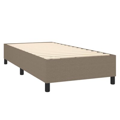 vidaXL Boxspringbett mit Matratze Taupe 90x190 cm Stoff