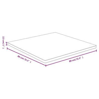 vidaXL Tischplatte 80x80x2,5 cm Bambus