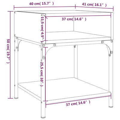 vidaXL Nachttische 2 Stk. Sonoma-Eiche 40x41x50 cm Holzwerkstoff