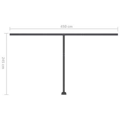 vidaXL Standmarkise Automatisch 400x300 cm Gelb/Weiß