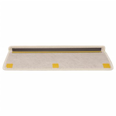 vidaXL Treppenmatten Selbstklebend Sisal-Optik 15 Stk. 65x21x4cm Creme