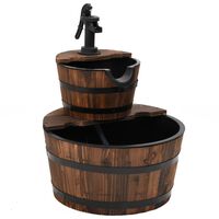 vidaXL Gartenbrunnen mit Pumpe 44,5x44,5x58 cm Massivholz Tanne