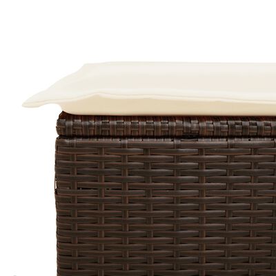 vidaXL 13-tlg. Garten-Sofagarnitur mit Kissen Braun Poly Rattan