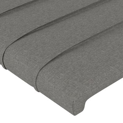 vidaXL Kopfteil mit Ohren Dunkelgrau 93x23x78/88 cm Stoff