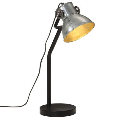 vidaXL Schreibtischlampe 25 W Vintage-Silber 17x17x60 cm E27