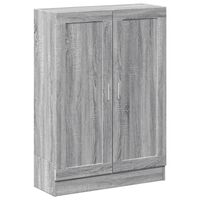 vidaXL Bücherschrank Grau Sonoma 82,5x30,5x115 cm Holzwerkstoff