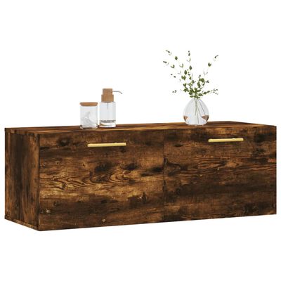 vidaXL Wandschrank Räuchereiche 100x36,5x35 cm Holzwerkstoff