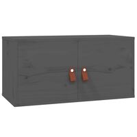 vidaXL Wandschrank Grau 60x30x30 cm Massivholz Kiefer