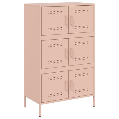 vidaXL Highboard Rosa 68x39x113 cm Stahl