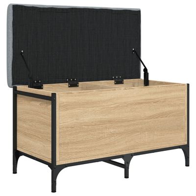 vidaXL Sitzbank mit Stauraum Sonoma-Eiche 82x42x45 cm Holzwerkstoff