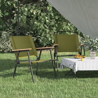 vidaXL Campingstühle 2 Stk. Grün 54x55x78 cm Oxford-Gewebe