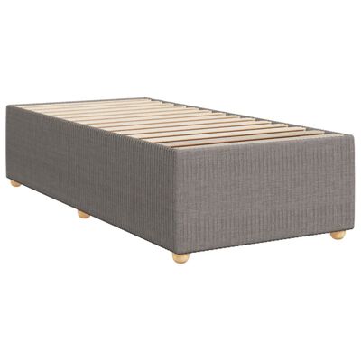 vidaXL Boxspringbett mit Matratze Taupe 90x190 cm Stoff