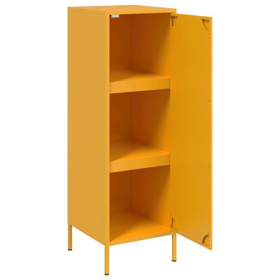 vidaXL Highboard Senfgelb 36x39x113 cm Stahl