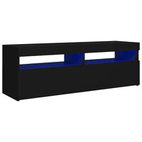 vidaXL TV-Schrank mit LED-Leuchten Schwarz 120x35x40 cm