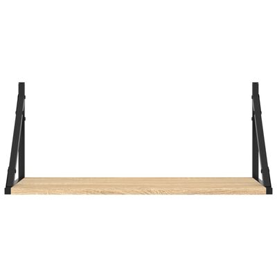 vidaXL Wandregale 2 Stk. Sonoma-Eiche 60x25x25,5 cm Holzwerkstoff