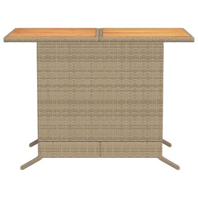 vidaXL 3-tlg. Bistro-Set mit Kissen Beige Poly Rattan