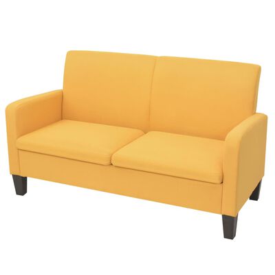 vidaXL Sofa 2-Sitzer 135x65x76 cm Gelb