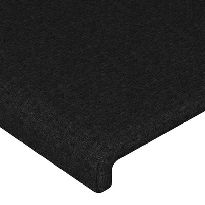 vidaXL Bettgestell mit Kopfteil Schwarz 140x190 cm Stoff