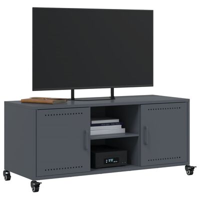 vidaXL TV-Schrank Anthrazit 100,5x39x43,5 cm Stahl